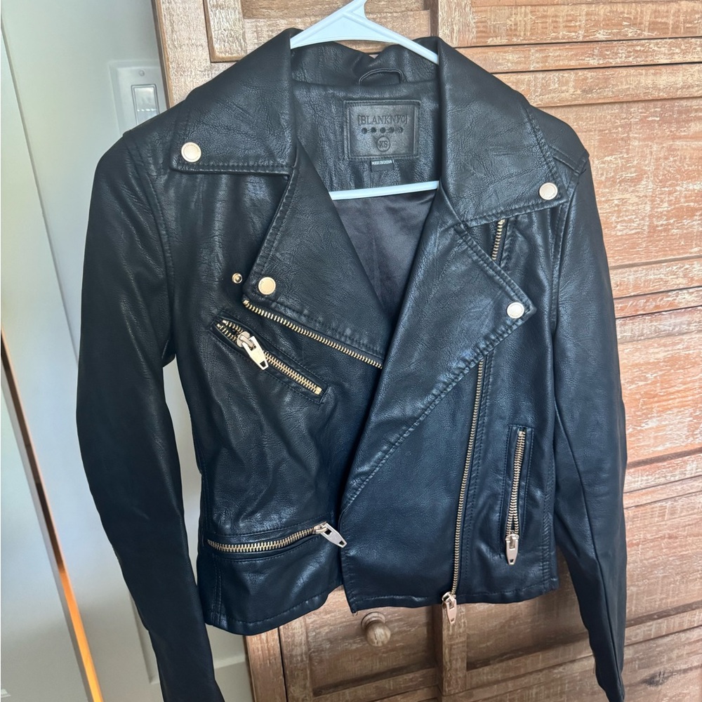 Blank NYC Black Leather Moto Jacket